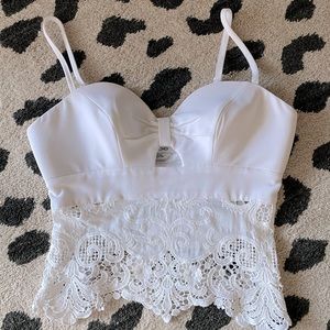 Bebe Lace Crop Top